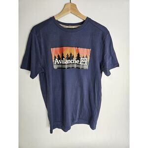Avalanche Outdoors T-shirt Blue Short Sleeve Graphic Print Men's Size S